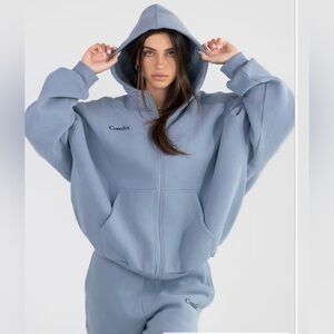Comfrt Cloud Zip Hoodie-Blue Willow M